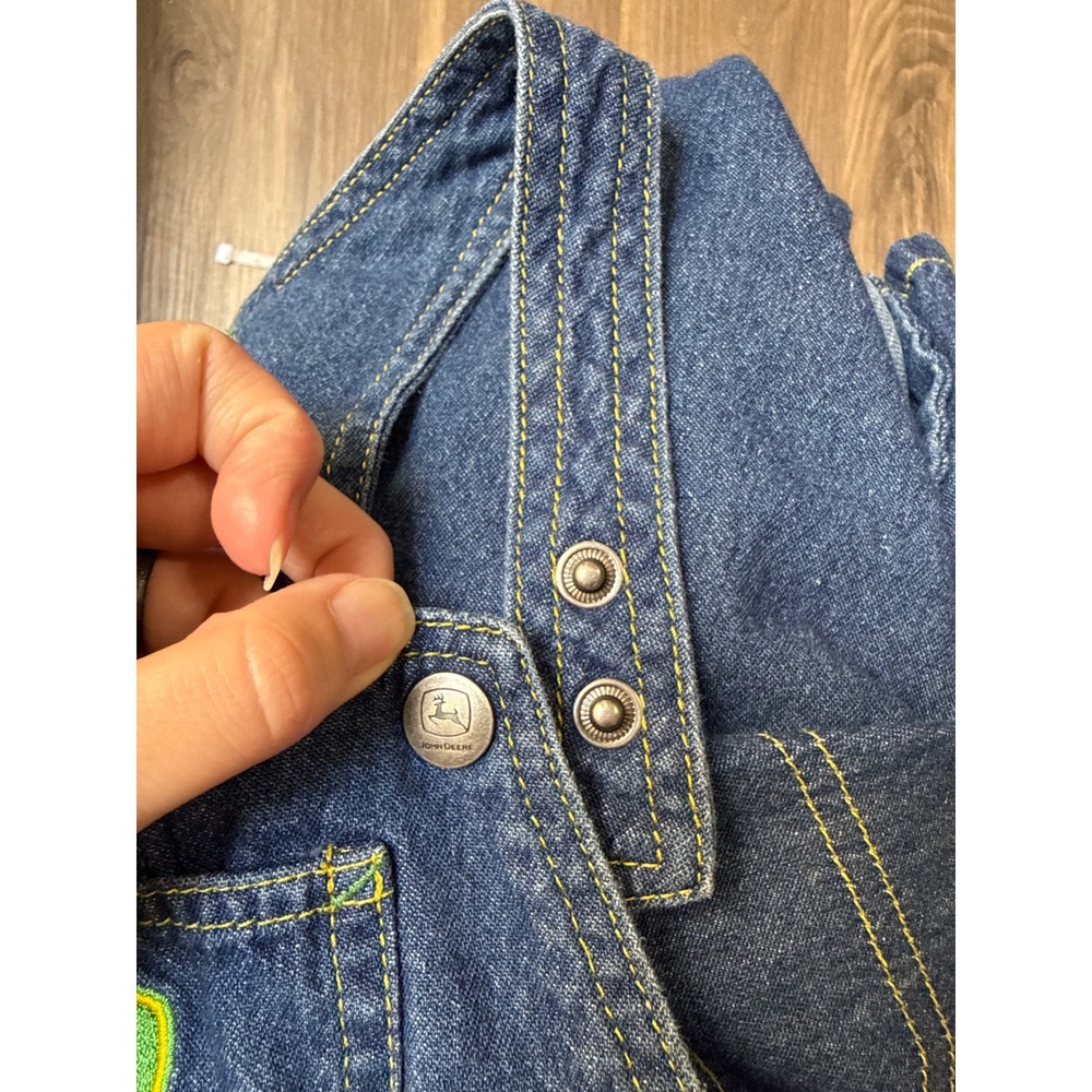 John Deere Baby Denim Bib Overalls 24 Months - Picture 4 of 5